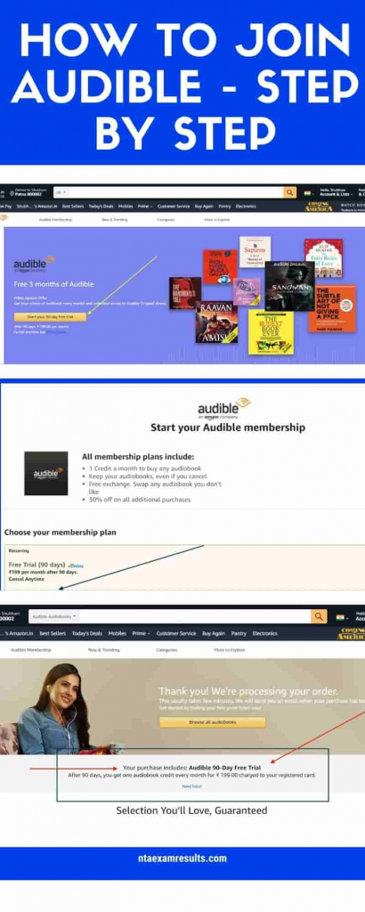 audible 90 days free trial join process